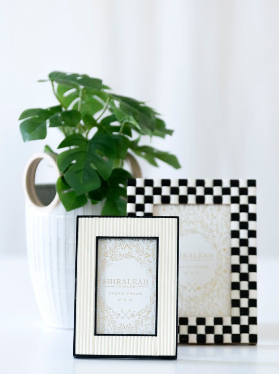 Shiraleah Shiraleah Ariston Woven Check 5 X 7 Picture Frame, Black And White | Home