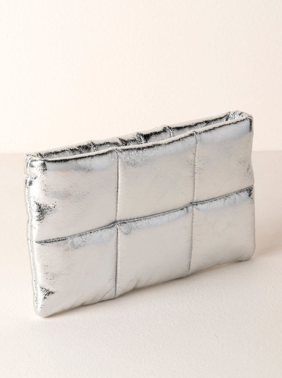 Shiraleah Shiraleah Skyler Zip Pouch, Silver | Women Clutches