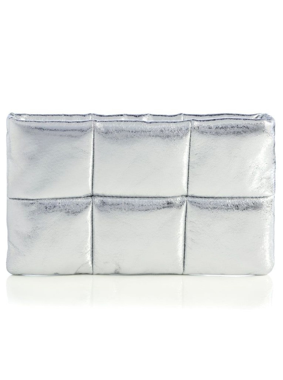 Shiraleah Shiraleah Skyler Zip Pouch, Silver | Women Clutches