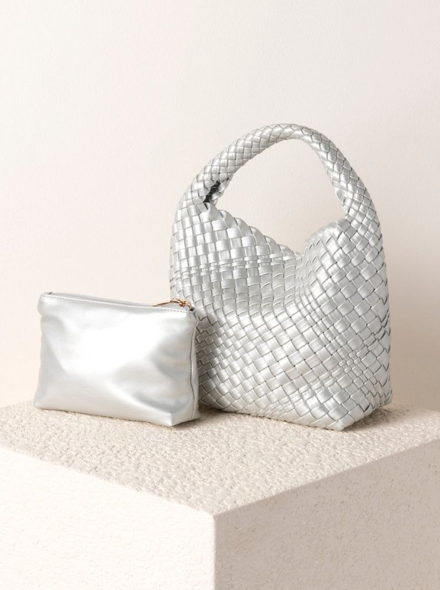 Shiraleah Shiraleah Blythe Mini Hobo, Silver | Women Mini Bags