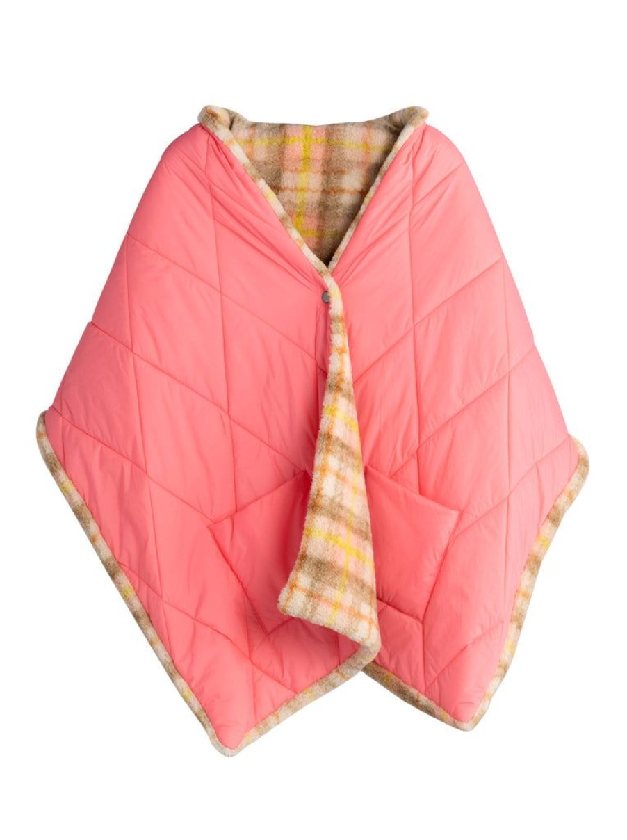 Shiraleah Shiraleah Malena Puffer Wrap, Pink | Women Cape Scarves