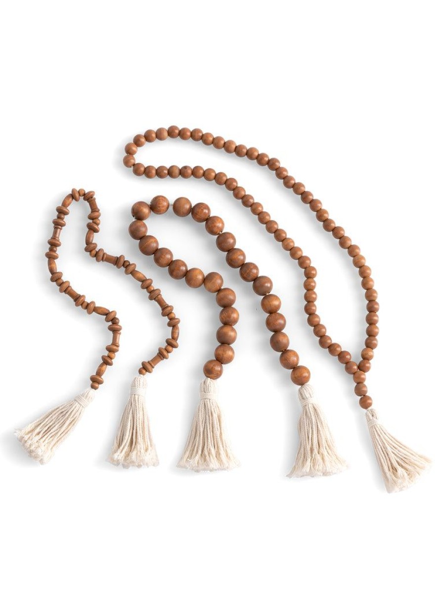 Shiraleah Shiraleah Assorted Set Of 3 Wood Prayer Beads, Brown | Home