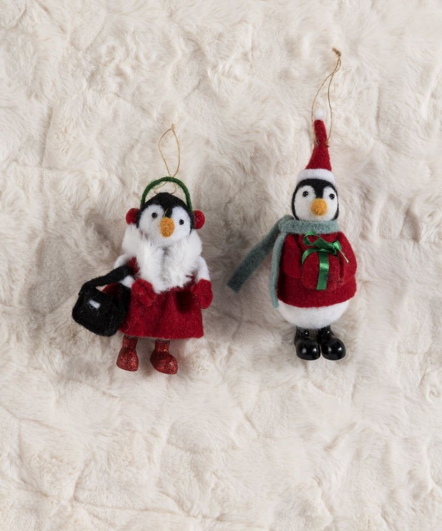 Shiraleah Set/2 Penguin Ornaments, Multi | Home