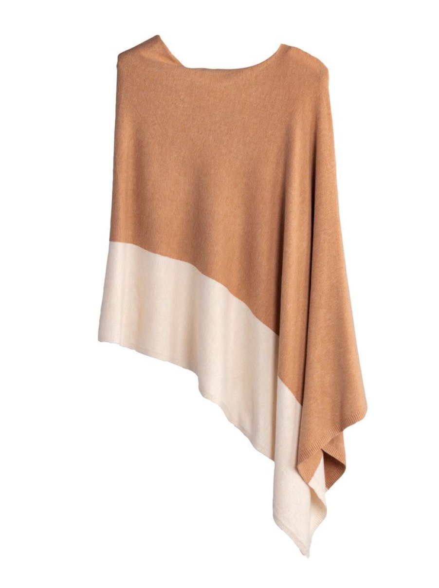 Shiraleah Shiraleah Madeleine Travel Poncho, Sand | Women Cape Scarves